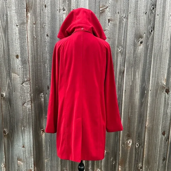 London Fog Women's Bold Red Trench Coat - Picture 8 of 10